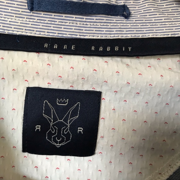 Rare Rabbit Blue Polo, Small, w/ Star print Collar - Picture 4 of 7